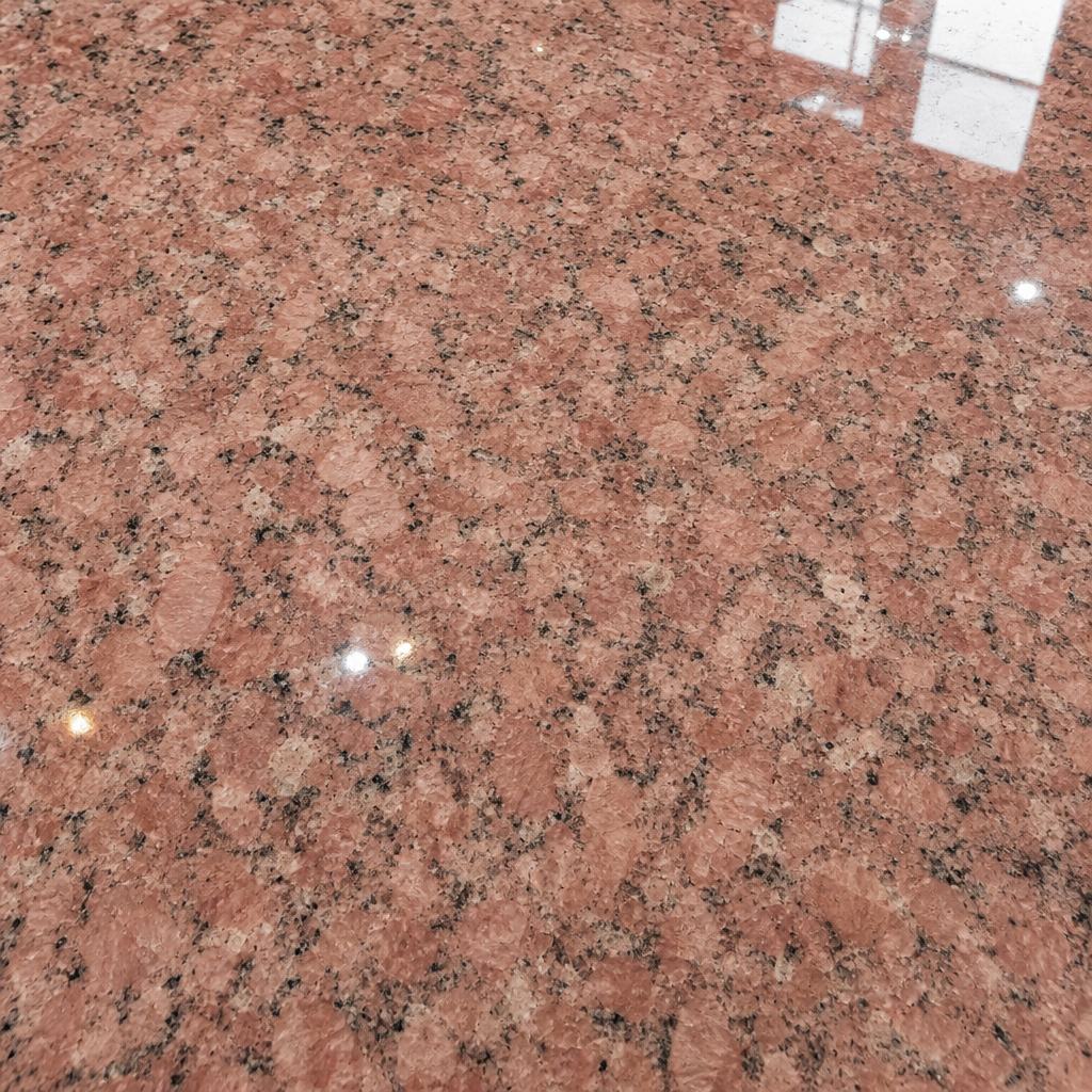 Polished natural stone resin surface