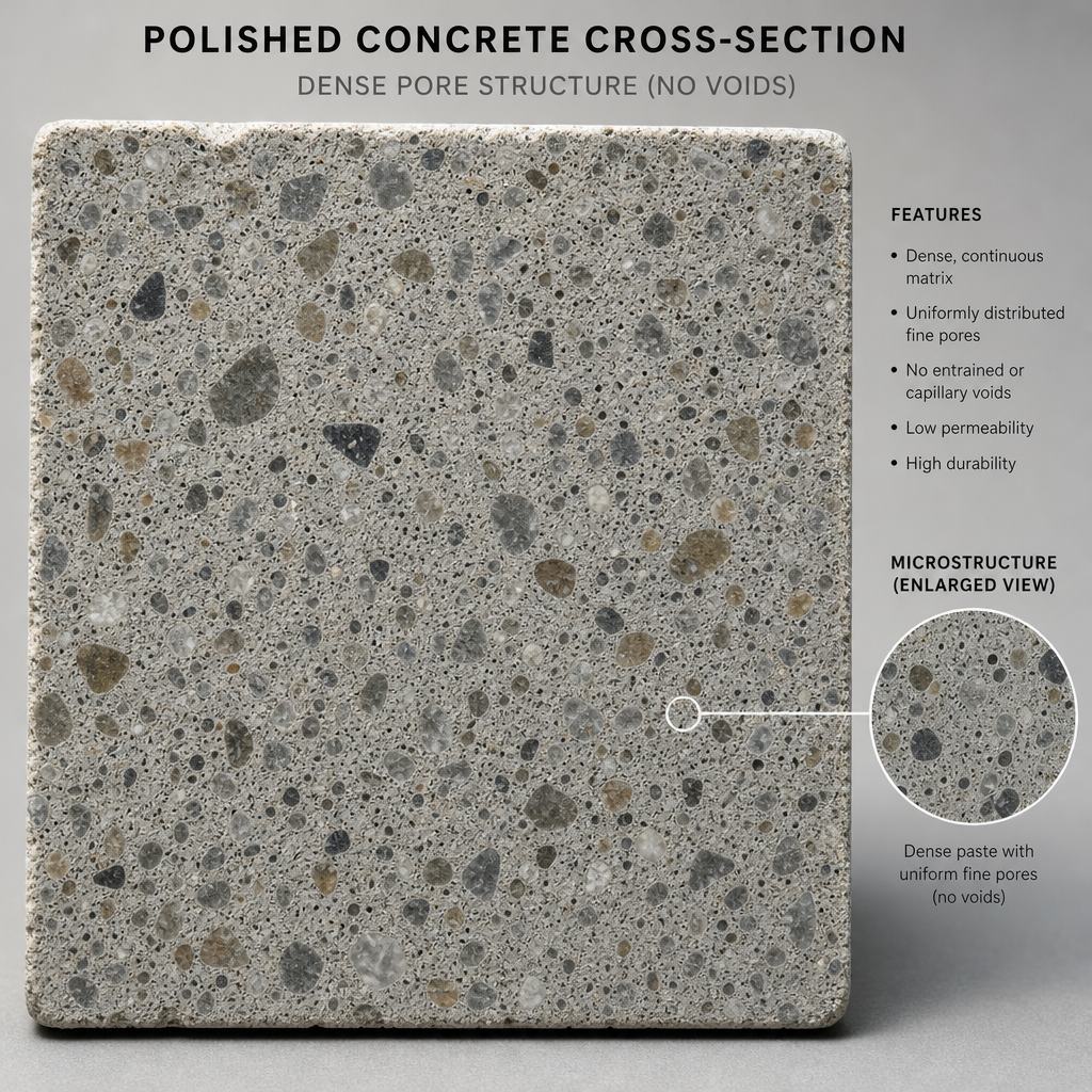 Dense concrete microstructure