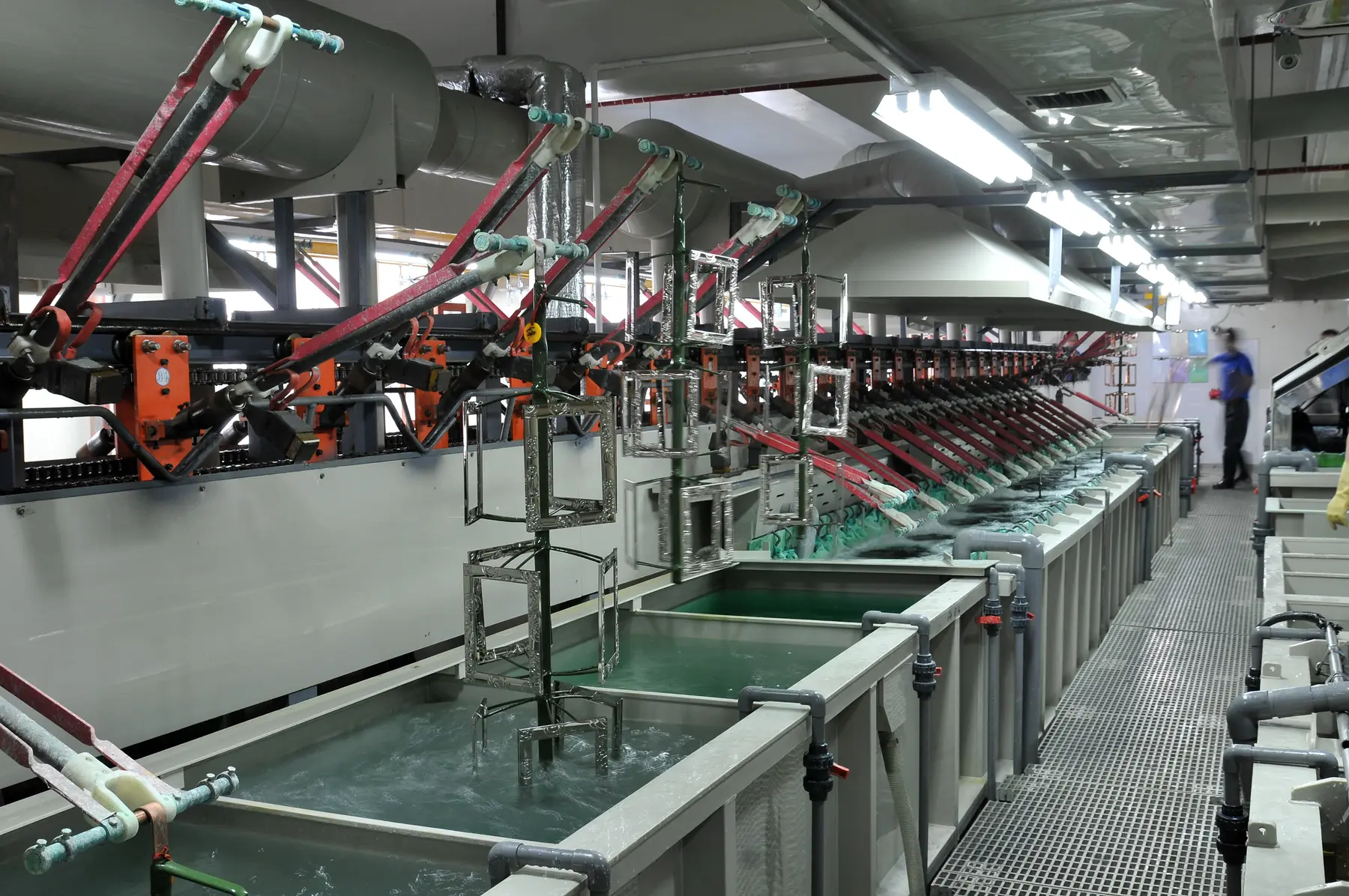 Electroplating production line